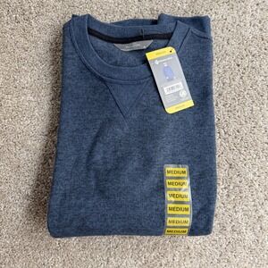 Member's Mark Sweater Mens Medium Blue Indigo Cotton Blend Crewneck Pullover